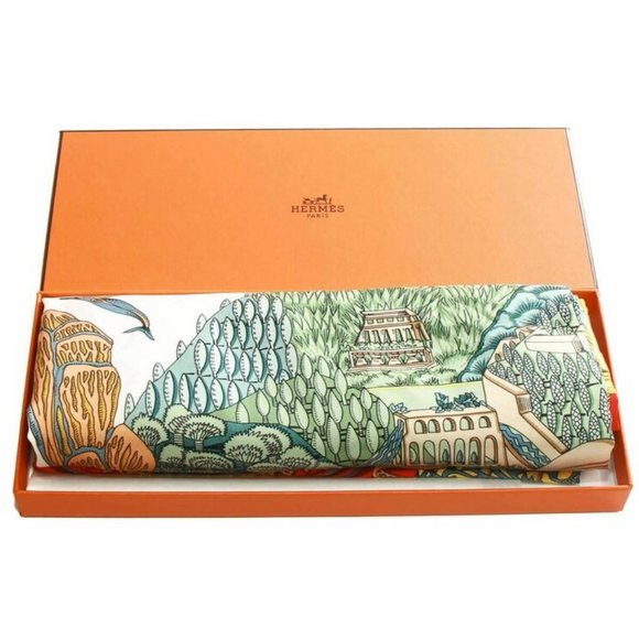 Authentic Hermes Multi-Color Pellier Silk Scarf - Picture 7 of 7